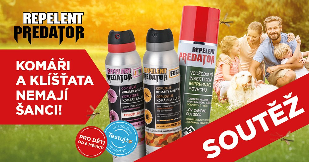 Soutěž o10 balíčků repelentů PREDATOR v hodnotě 500 Kč