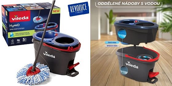 Soutěž Vileda H2prO rotační třásňové mopy a teleskopické prachovky Flex&Catch