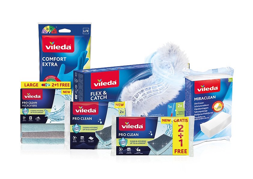 Soutěž o 3 balíčky úklidových pomůcek od značky Vileda